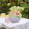 Hello Spring Wooden Table Sign, Spring Table Decor Wood Round Shape 3 Layers Design, Farmhouse Rustic Spring Desk Top Centerpiece with Stand for Mantel Home Decorative (10 * 10 inches)